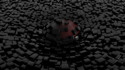 Abstract Dark 3D Cubes Wallpaper HD 4K - Cool Aesthetic Digital Art