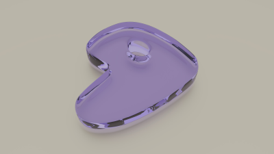 Purple Glass Abstract 3D Shape Wallpaper HD 4K - Cool Aesthetic Background