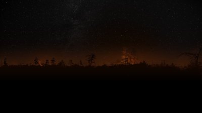 Starry Night Sky and Forest Silhouette Wallpaper HD 4K Aesthetic