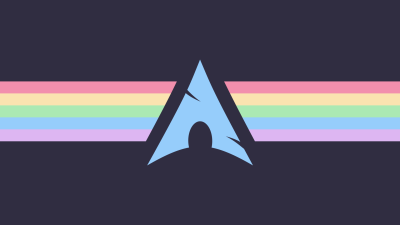 Arch Linux Aesthetic Rainbow Wallpaper HD 4K - Minimalist Tech Background