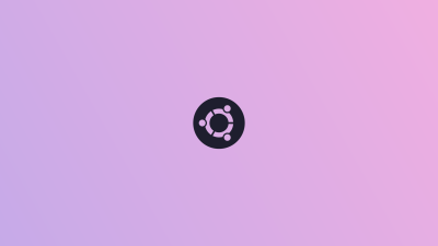 Ubuntu Logo Minimalist Aesthetic Wallpaper HD 4K - Purple Linux Background