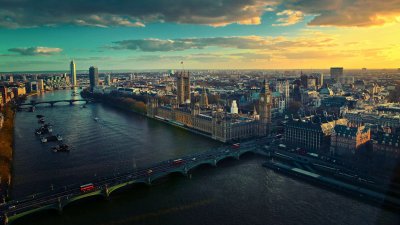 Stunning London Skyline Sunset Wallpaper HD 4K Aesthetic Cityscape