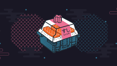 Aesthetic Sushi Mechanical Keyboard Switch Japanese Art Wallpaper 4K