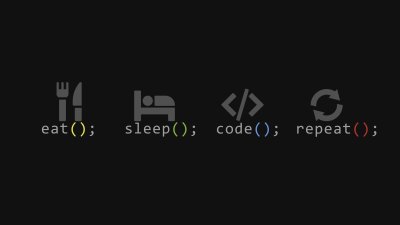Eat Sleep Code Repeat Minimalist Programmer Wallpaper HD 4K