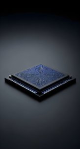 Futuristic CPU Microchip Wallpaper HD 4K - Cool Tech Aesthetic for Desktop