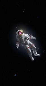 Cool Astronaut Floating in Space Wallpaper HD 4K - Aesthetic Galaxy Background