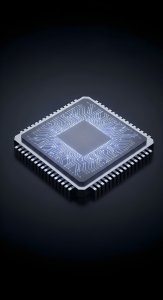Futuristic CPU Microchip Wallpaper HD 4K - Cool Tech Aesthetic