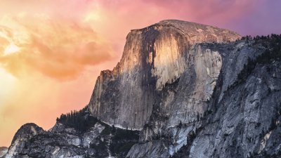Stunning Half Dome Yosemite Sunset Wallpaper HD 4K Aesthetic Landscape