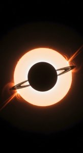 Cosmic Eclipse Wallpaper HD 4K: Aesthetic Space Planet with Rings