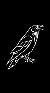 Minimalist Geometric Raven Wallpaper HD 4K - Cool Dark Aesthetic