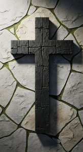 Aesthetic Dark Wooden Cross Wallpaper HD 4K - Spiritual Background