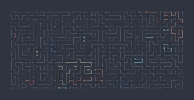 Cool Aesthetic Tech Circuit Maze Abstract Wallpaper HD 4K Background
