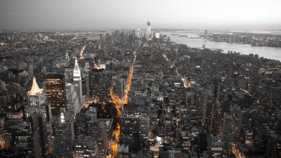 New York City Night View Wallpaper HD 4K Aesthetic Manhattan Skyline