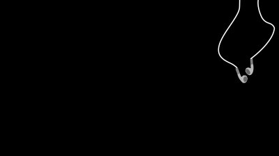 Dark Minimalist Earphones Wallpaper HD 4K - Cool Aesthetic Background