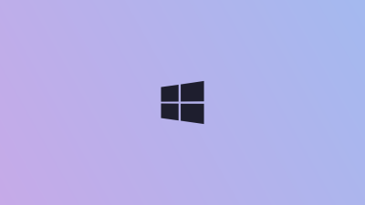 Aesthetic Windows Minimalist Logo Wallpaper HD 4K Purple Gradient
