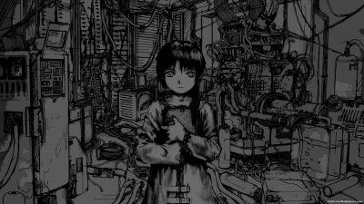 Serial Experiments Lain Aesthetic Wallpaper HD 4K Dark Cyberpunk Anime Art