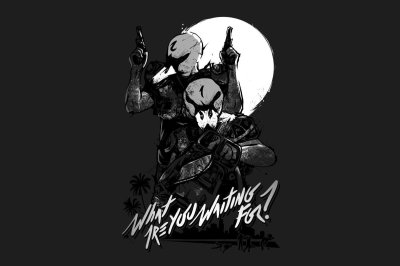 Cool Masked Mercenary Action Wallpaper HD 4K Dark Aesthetic