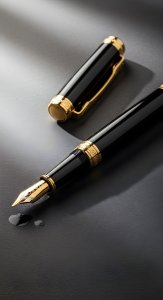 Luxury Fountain Pen Wallpaper HD 4K - Aesthetic Professional Background