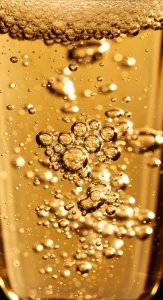 Aesthetic Golden Champagne Bubbles Wallpaper HD 4K for Mobile