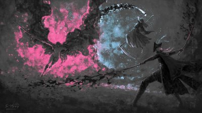Epic Soulsborne Boss Battle Wallpaper HD 4K Aesthetic Dark Fantasy Art