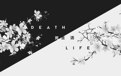 Aesthetic Life and Death Minimalist Wallpaper HD 4K - Black and White