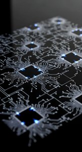 Cool Futuristic Circuit Board Wallpaper HD 4K Aesthetic Tech Background