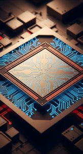 Futuristic CPU Processor 4K Wallpaper - Aesthetic Tech Circuitry HD
