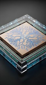 Futuristic AI Processor Wallpaper HD 4K - Cool Tech Aesthetic Chip
