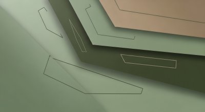 Minimalist Green Geometric Aesthetic Wallpaper HD 4K - Modern Abstract Design