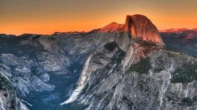 Yosemite Half Dome Sunset Wallpaper HD 4K Aesthetic Mountain View
