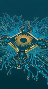 Futuristic AI Chip 4K Wallpaper Aesthetic Technology HD Background