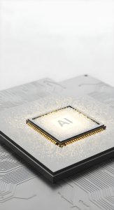 Futuristic AI Chip Processor Wallpaper HD 4K Aesthetic