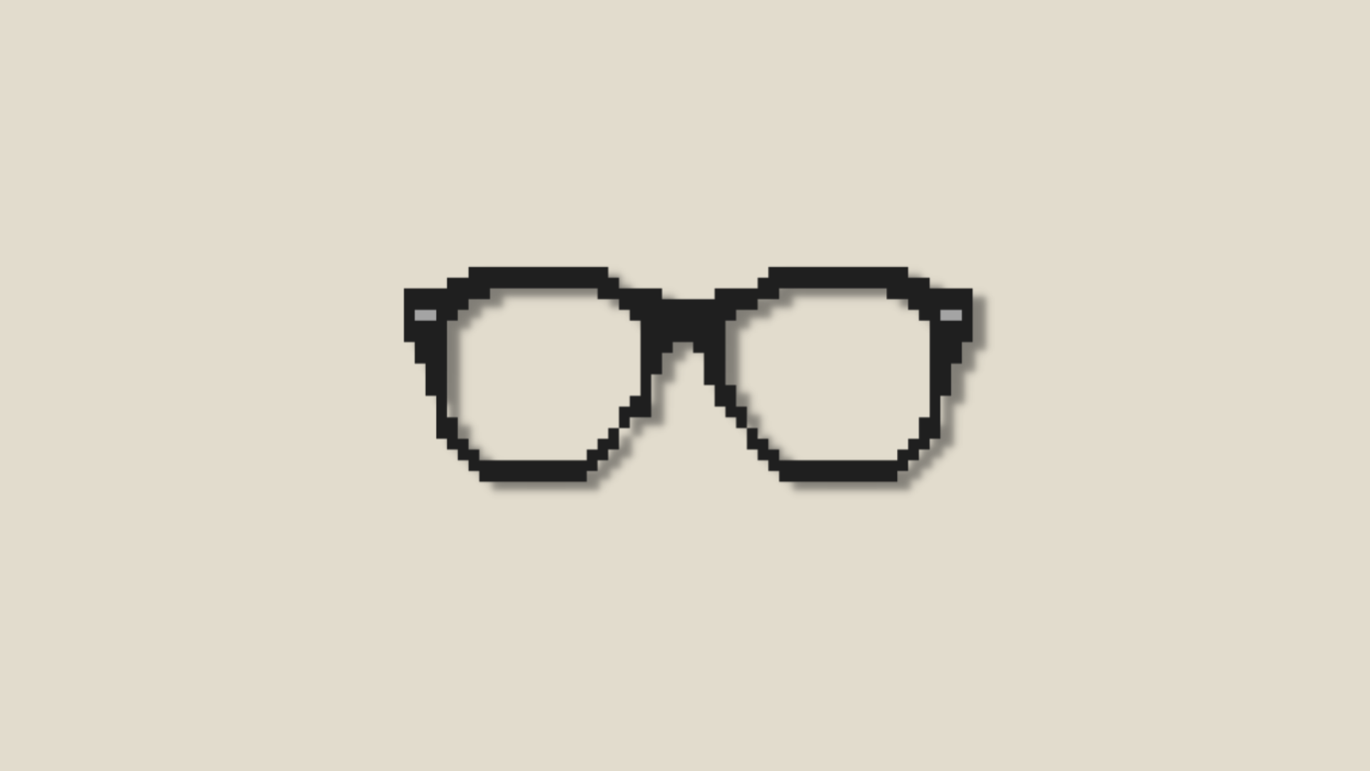 Retro Pixel Art Glasses Aesthetic Wallpaper HD 4K Cool Minimalist Background