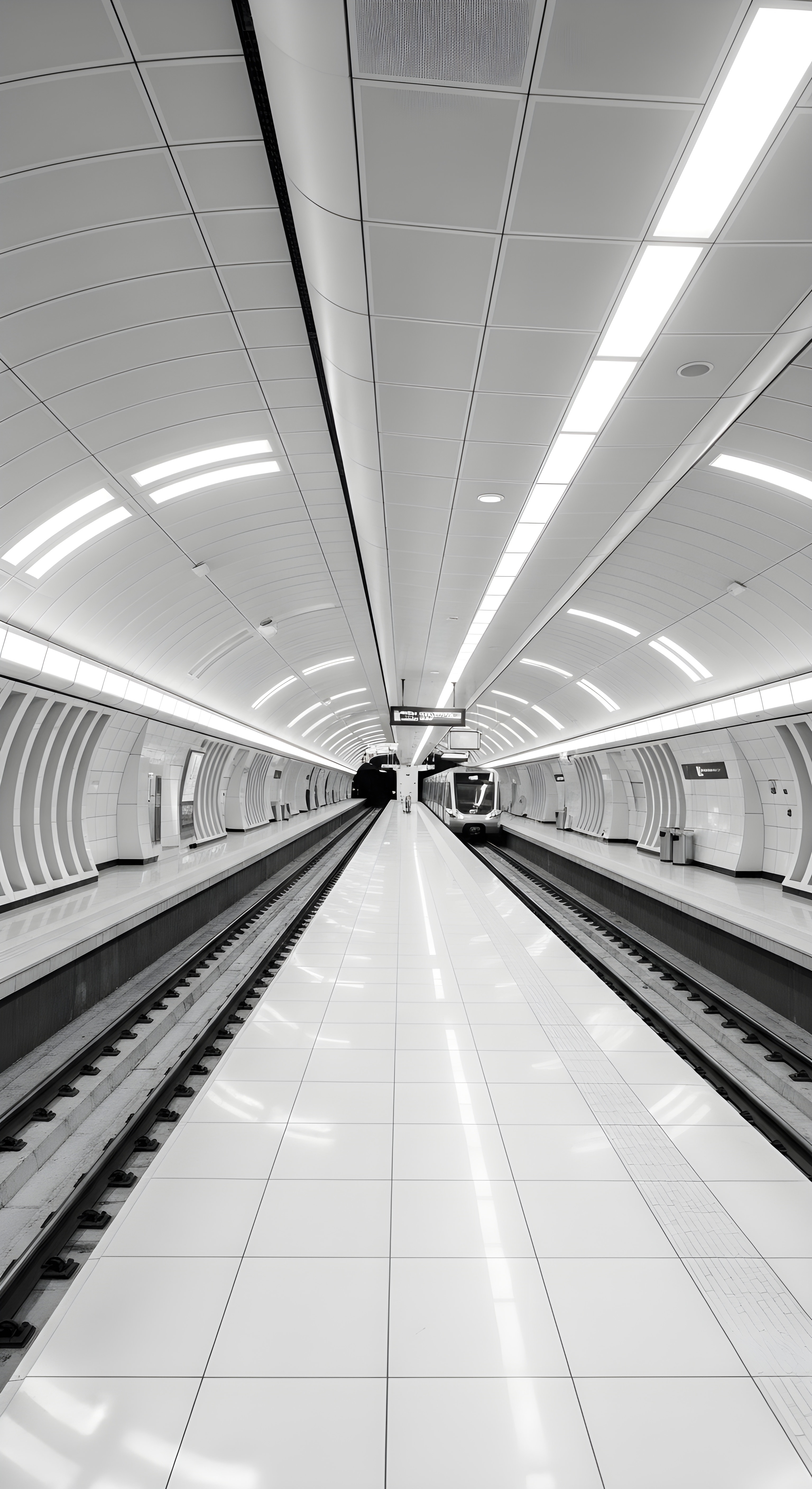 Modern Minimalist Subway Architecture Wallpaper HD 4K Aesthetic