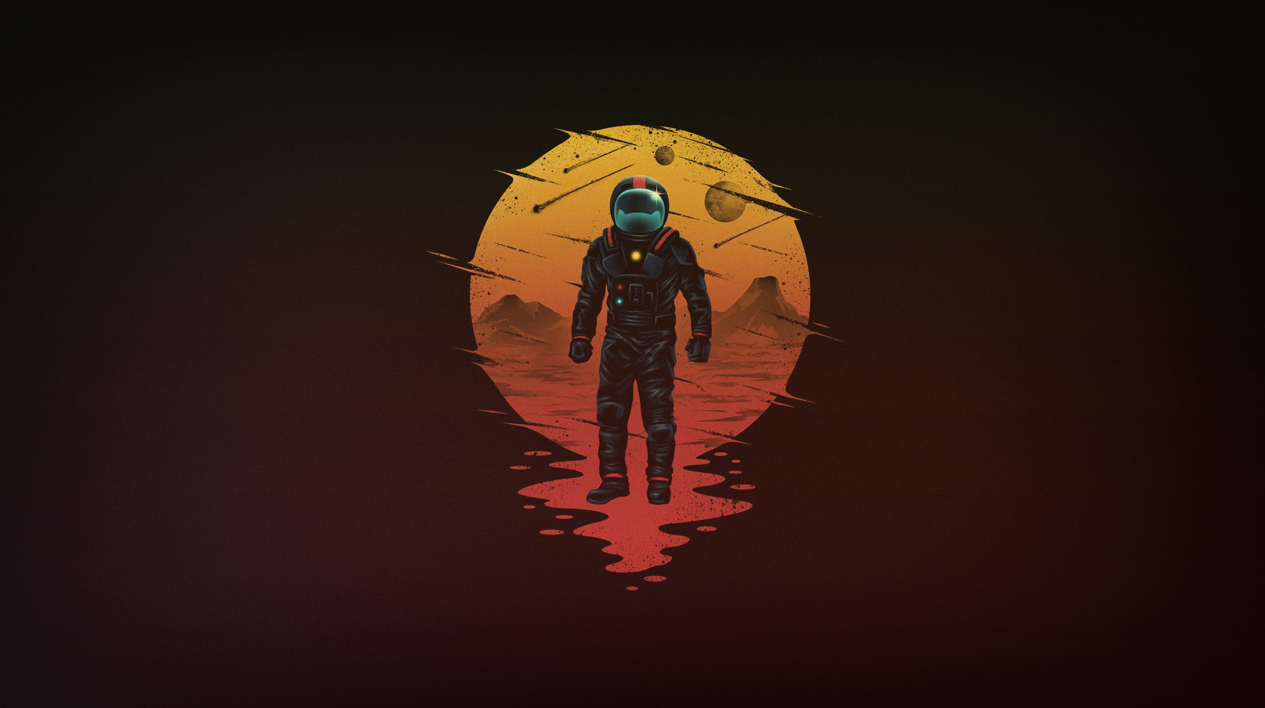 Cool Astronaut Space Wallpaper HD 4K Aesthetic Sci-Fi Art for Desktop