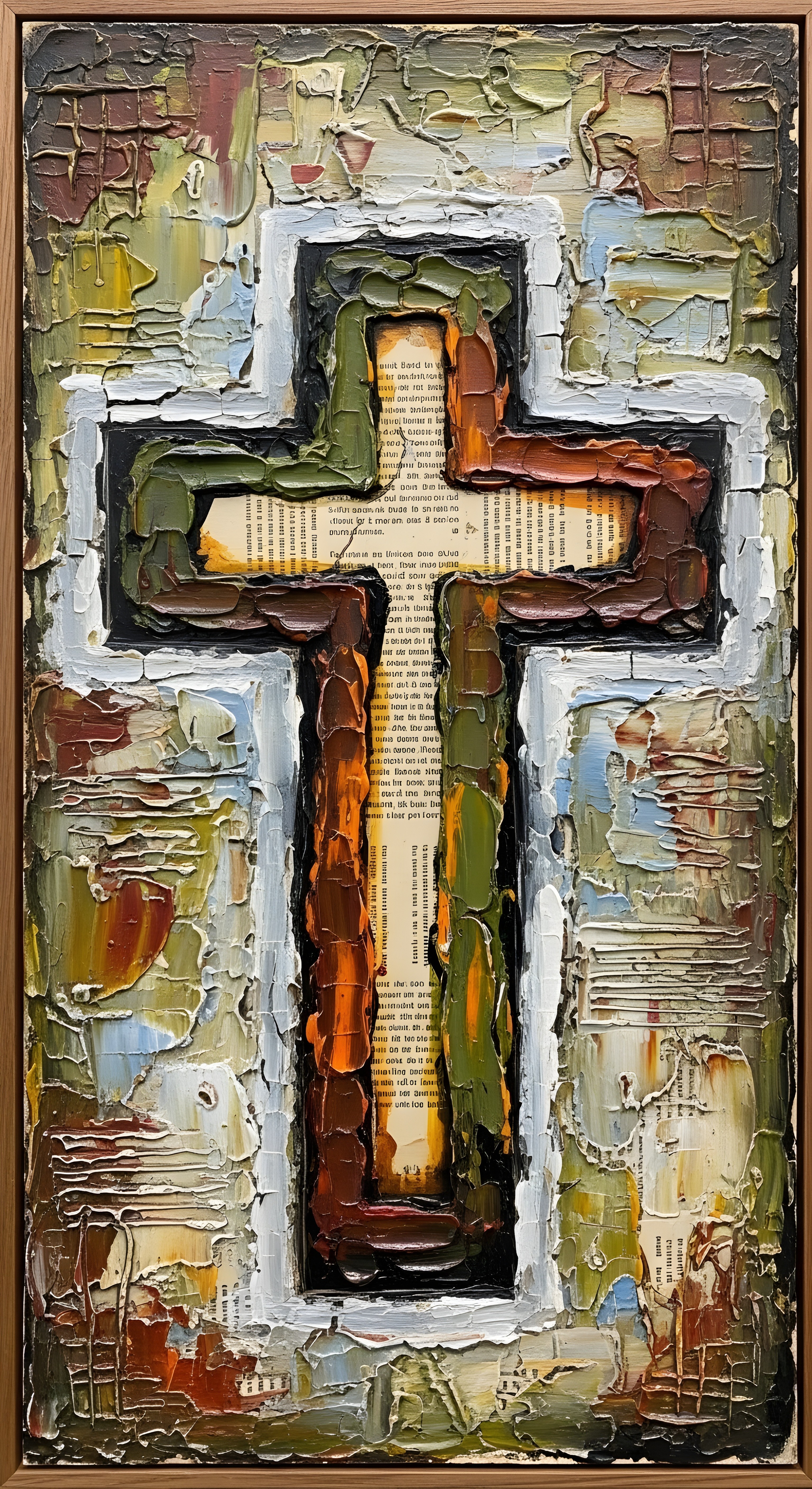 Abstract Cross Art Wallpaper HD 4K - Aesthetic Religious Background