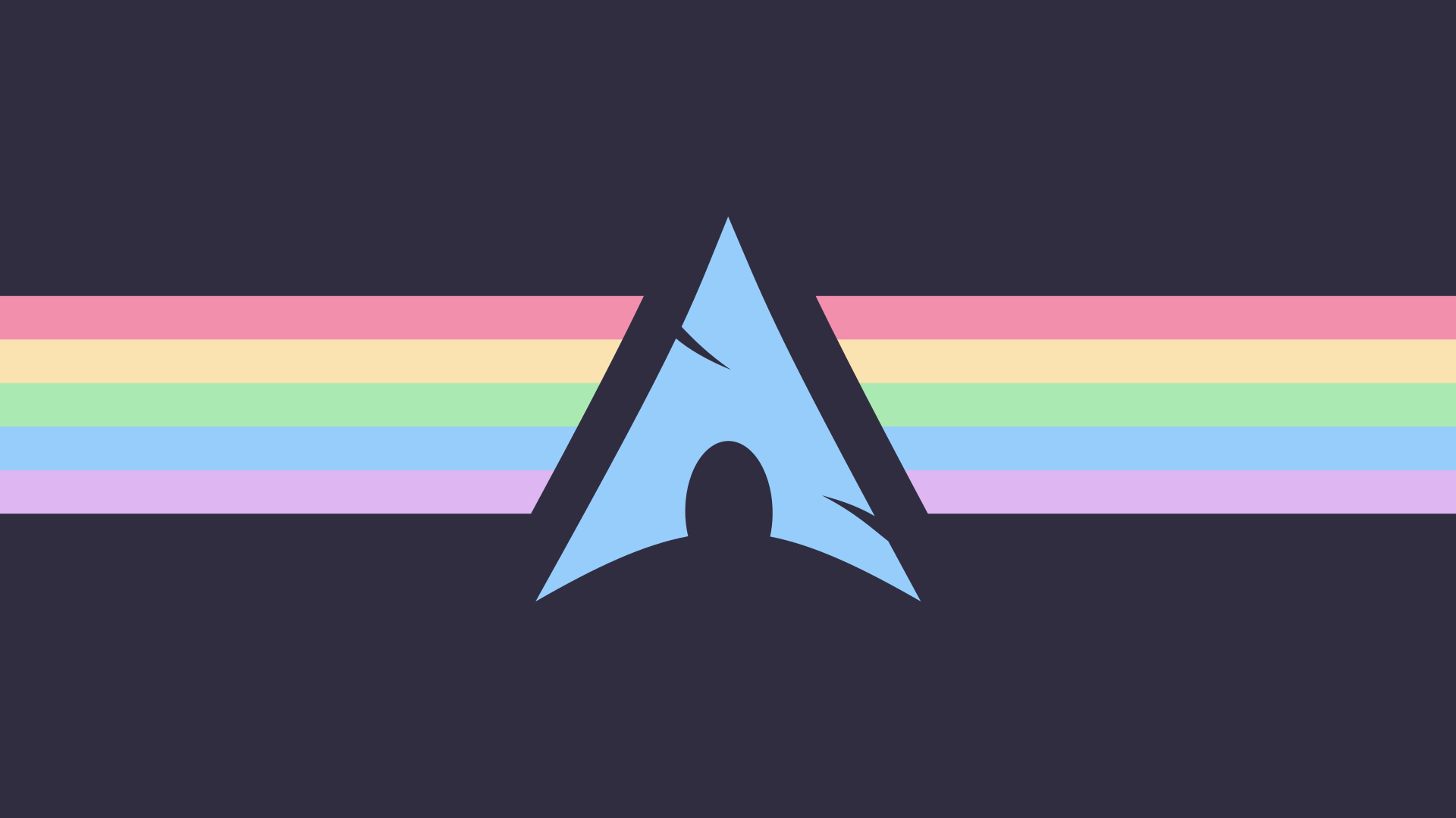 Arch Linux Aesthetic Rainbow Wallpaper HD 4K - Minimalist Tech Background