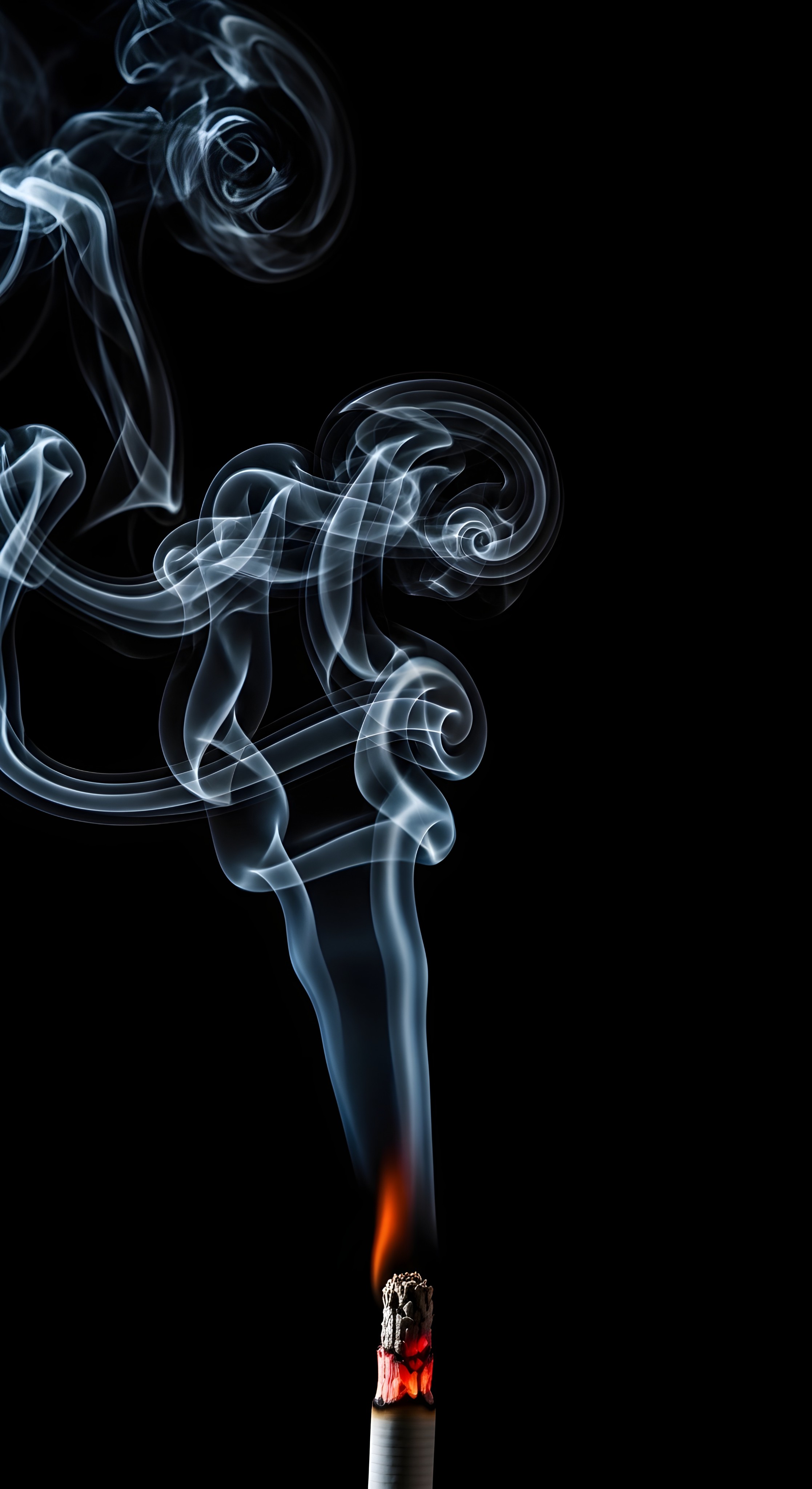 Cool Minimalist Cigarette Smoke Wallpaper 4K Dark Aesthetic