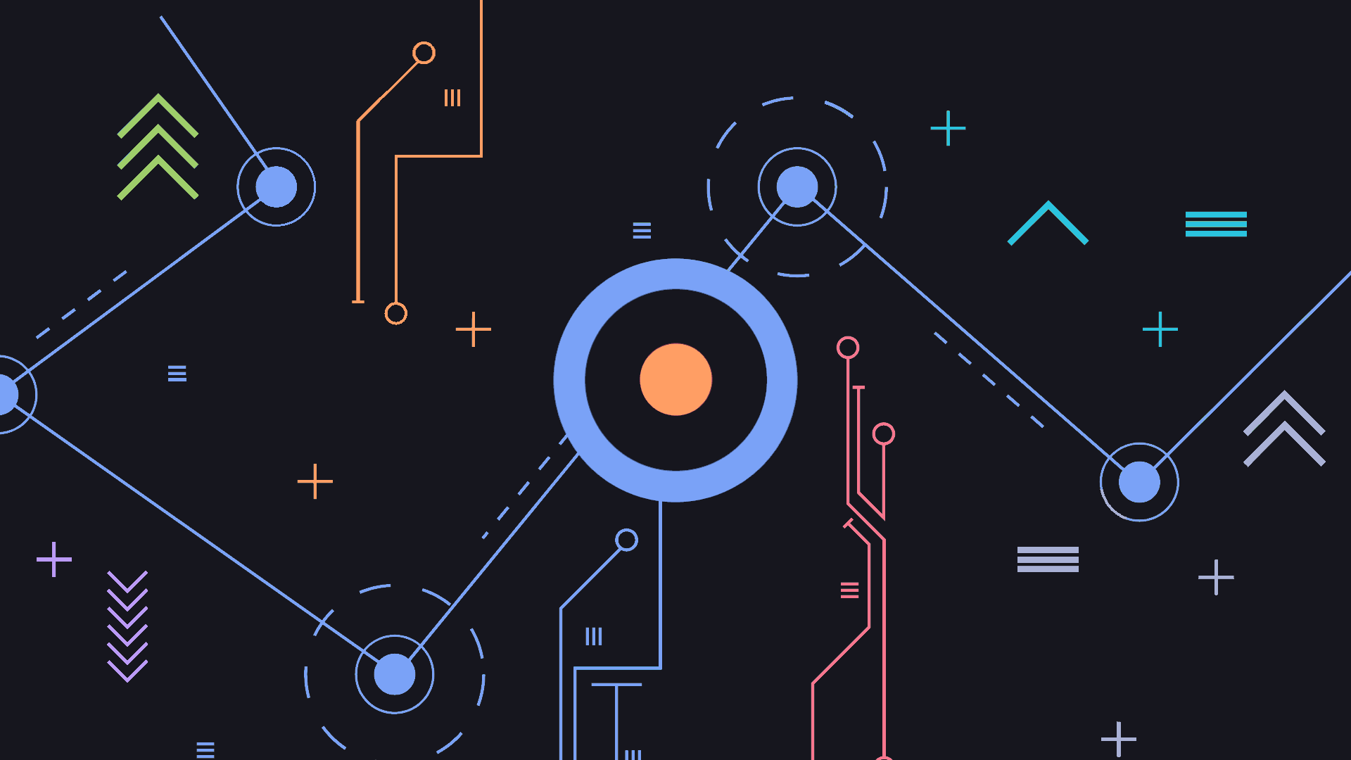 Aesthetic Tech Abstract Wallpaper HD 4K - Modern Digital Art Background