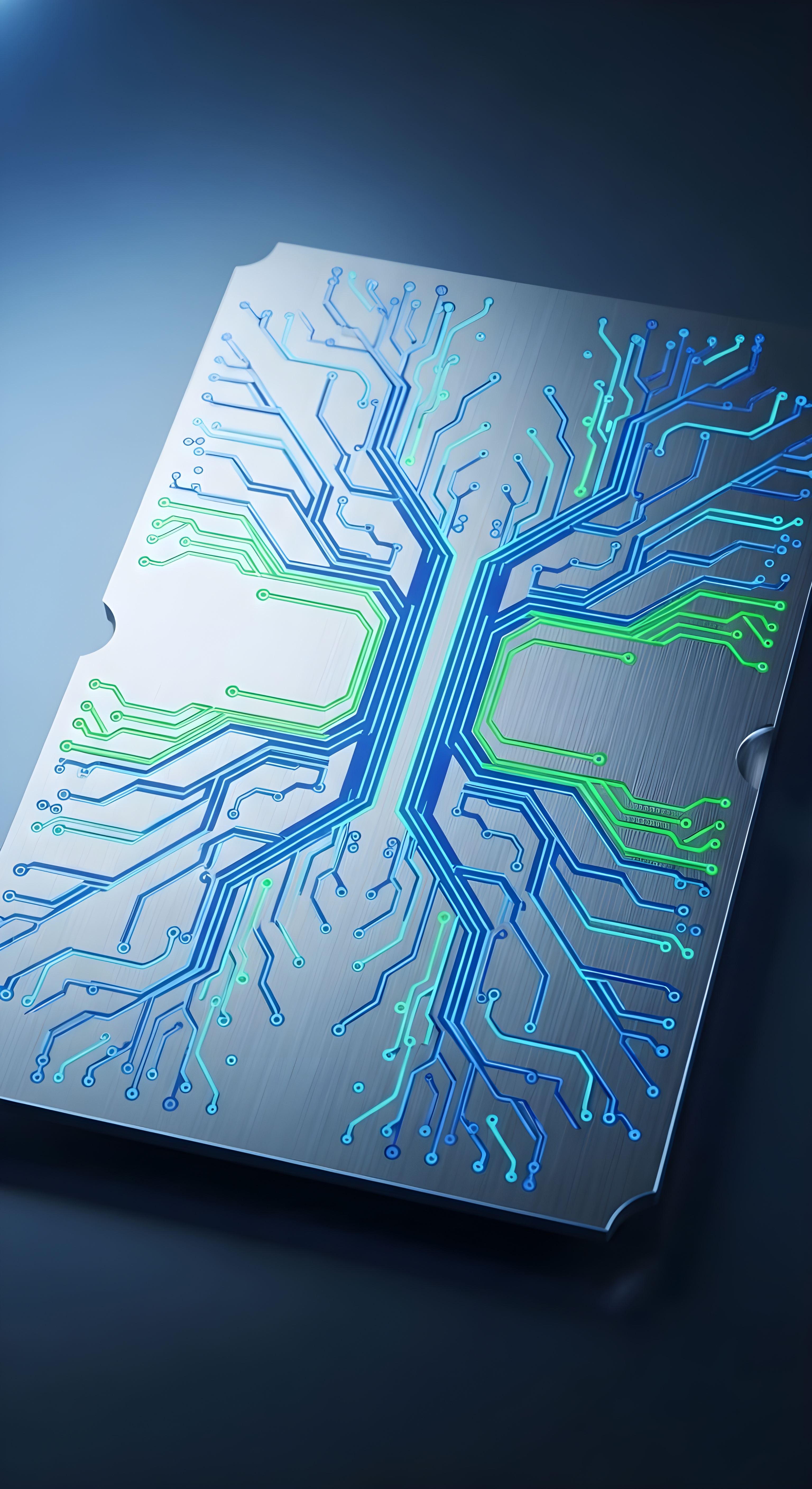 Futuristic Circuit Board Wallpaper HD 4K - Cool Tech Aesthetic