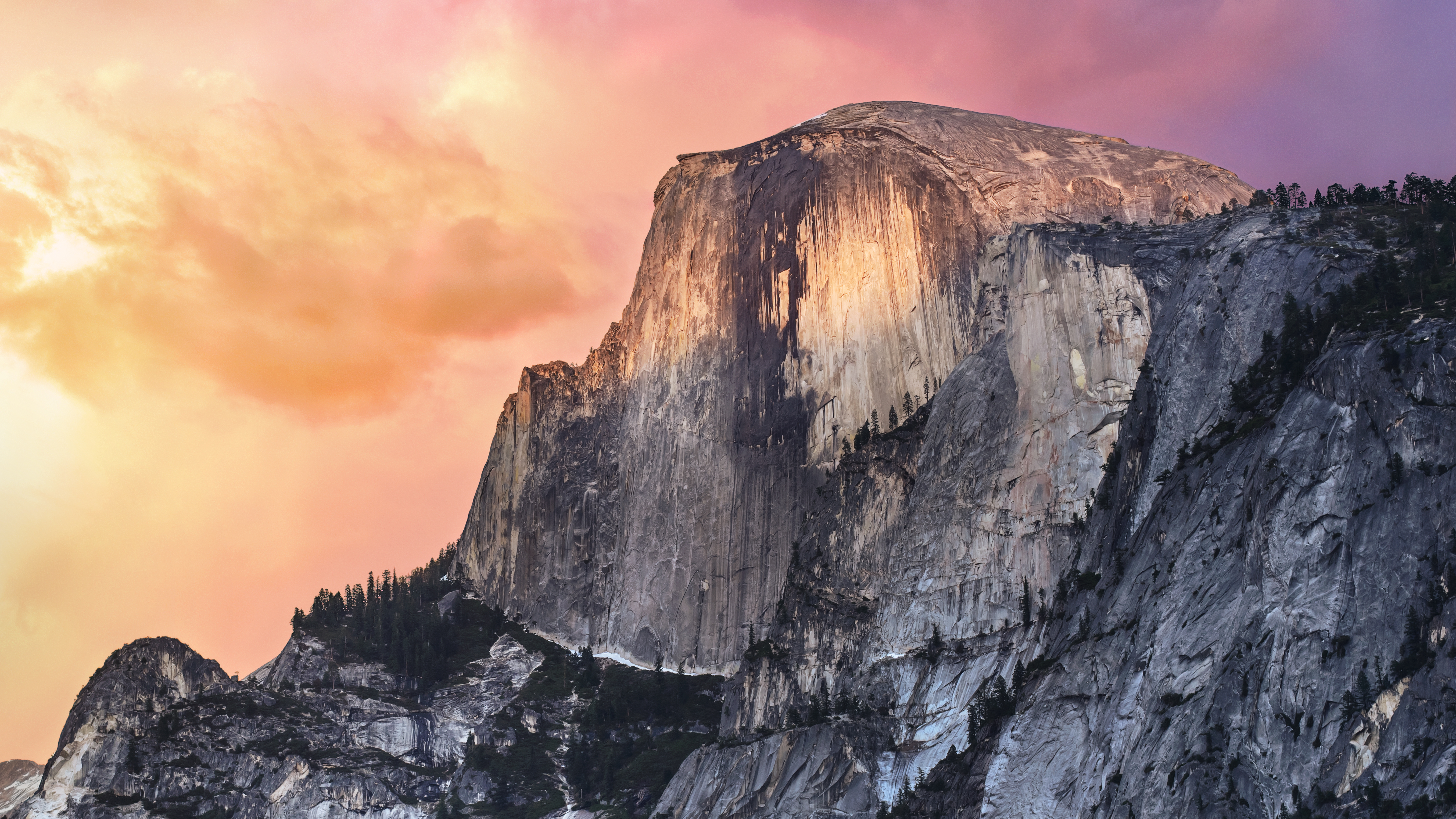 Stunning Half Dome Yosemite Sunset Wallpaper HD 4K Aesthetic Landscape