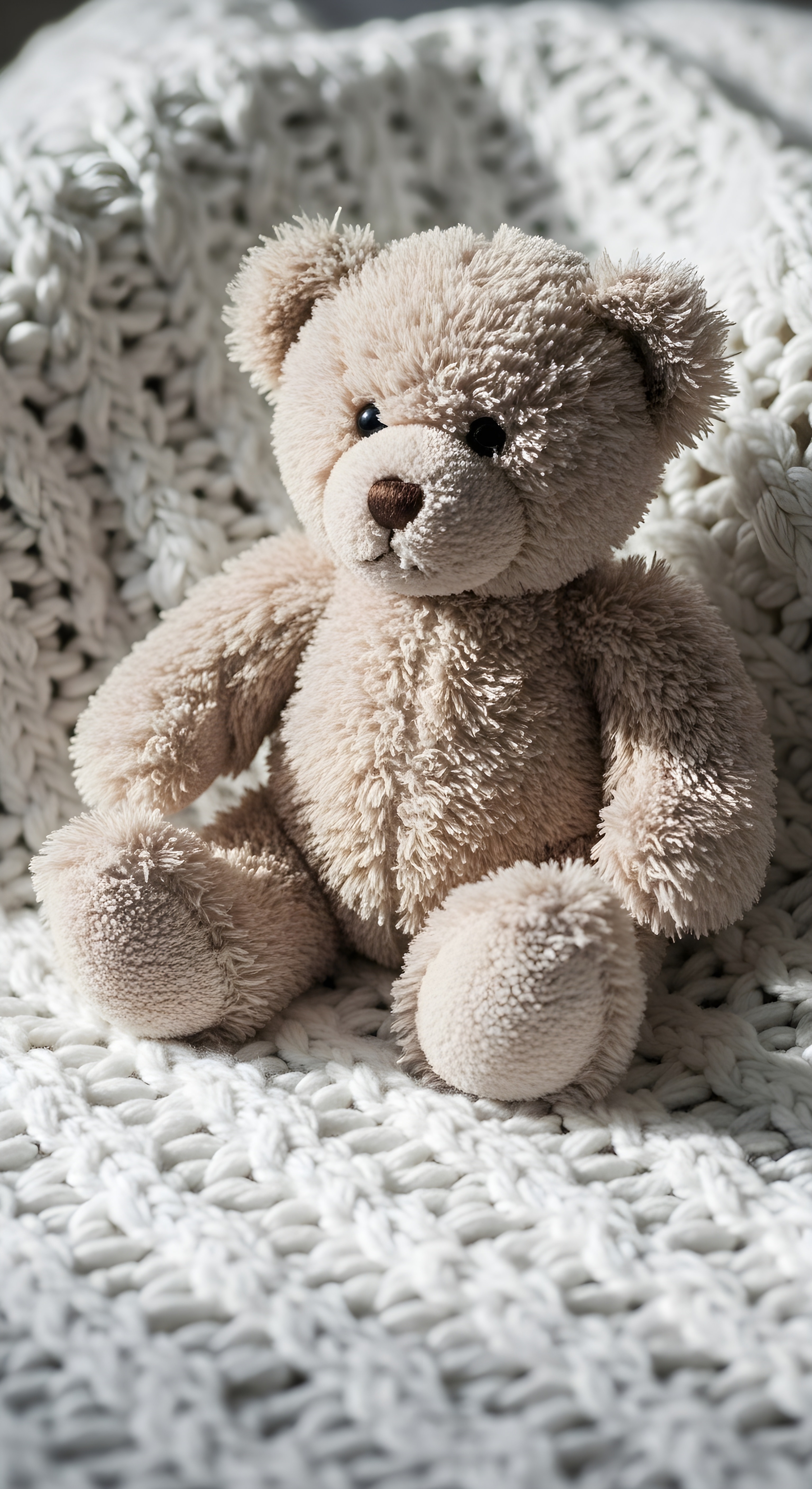 Cute Teddy Bear Aesthetic Wallpaper HD 4K - Cozy Soft Plush Background