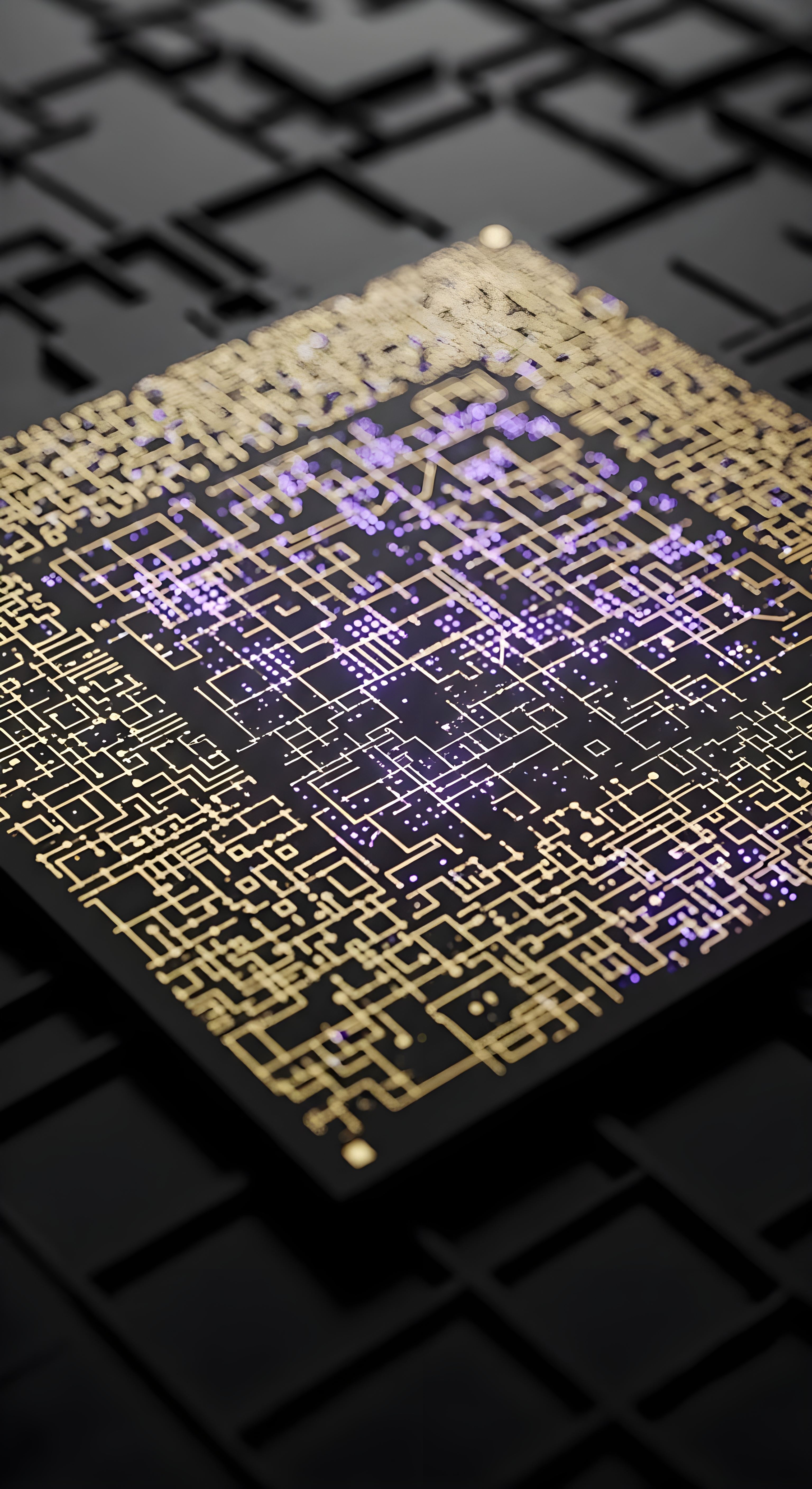 Futuristic Cyber Circuit Board Wallpaper HD 4K - Cool Tech Aesthetic
