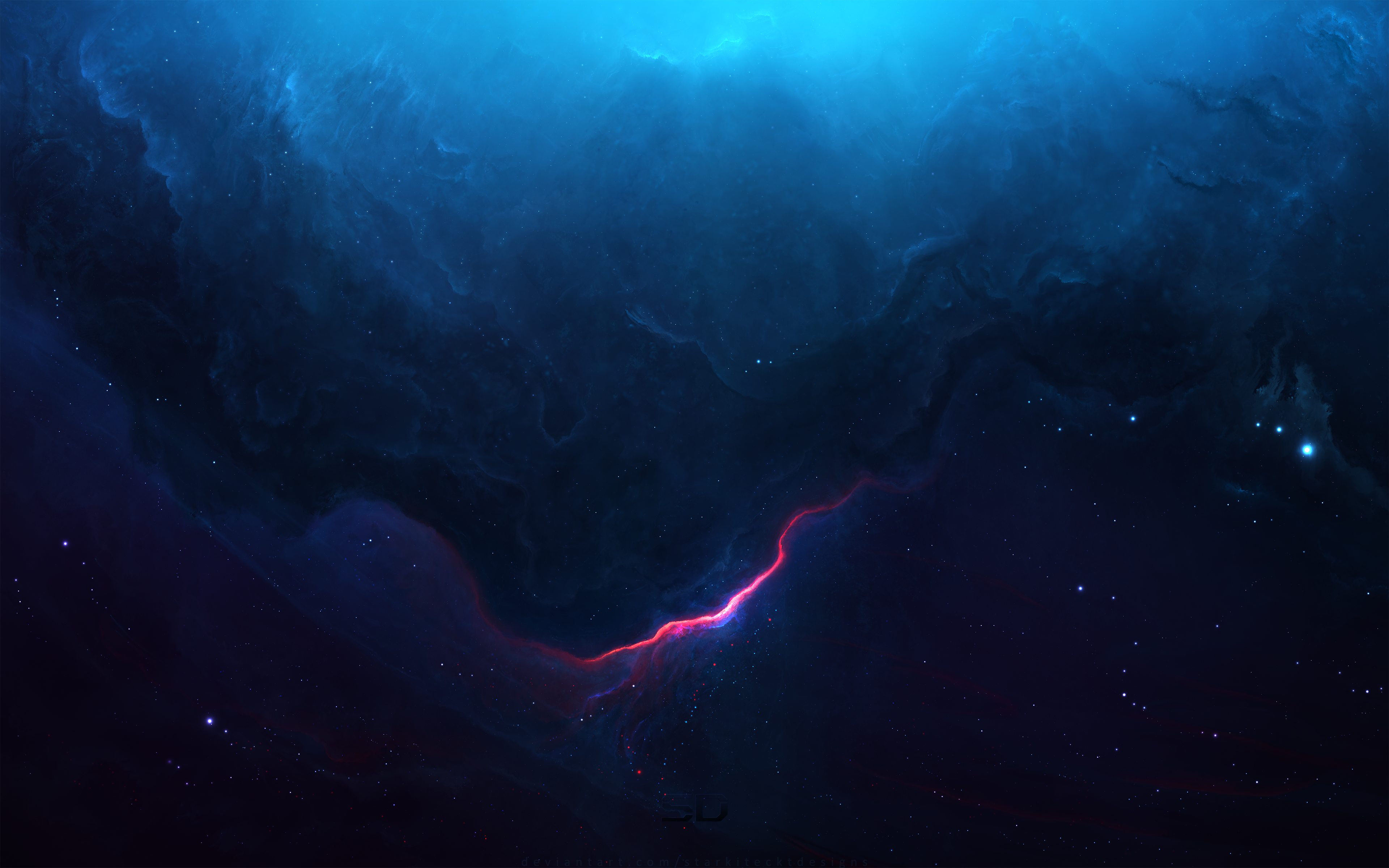 Deep Space Nebula Wallpaper HD 4K - Aesthetic Cosmic Galaxy Background