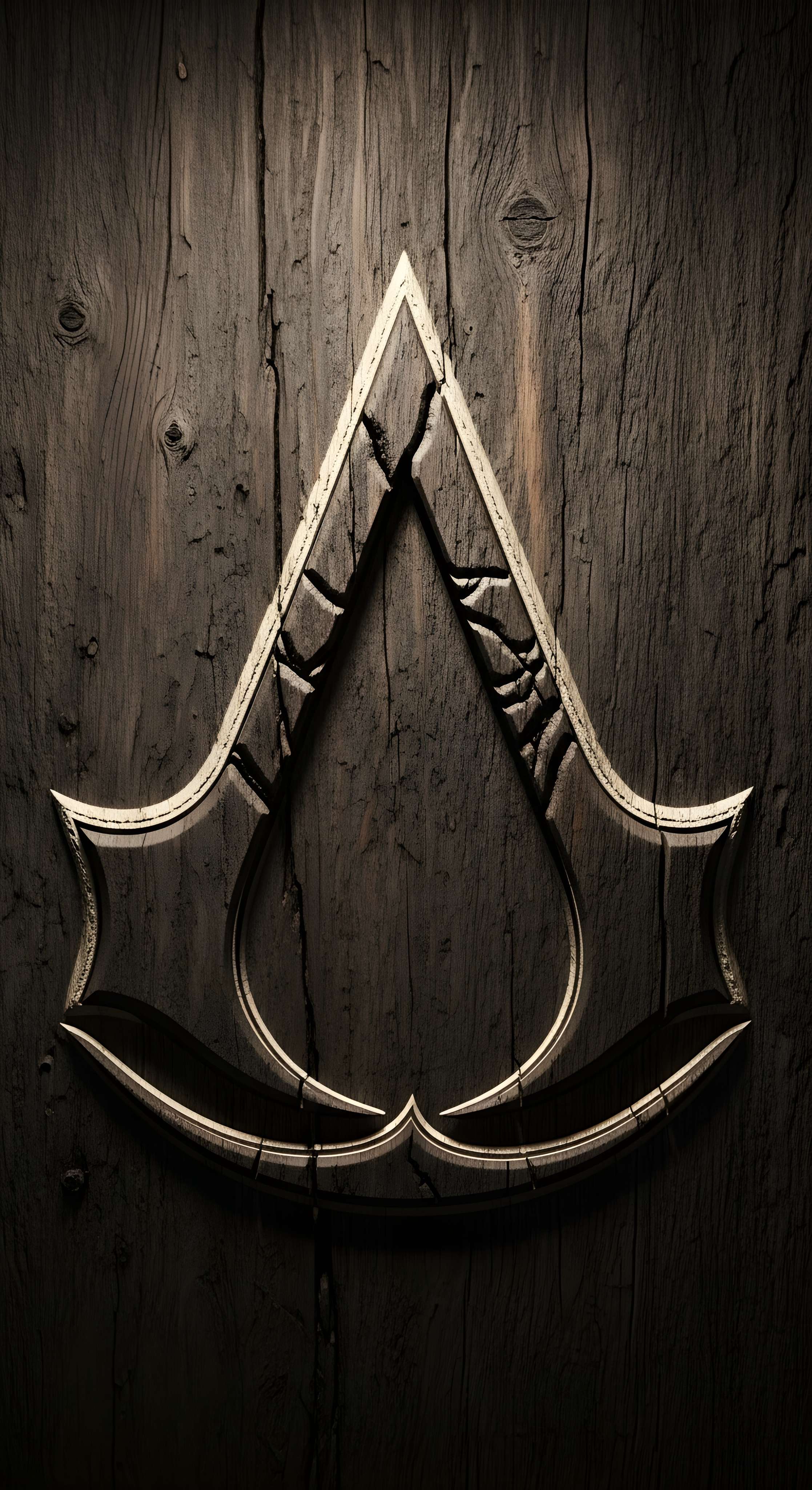 Assassin's Creed Wood Carving Wallpaper HD 4K - Cool Gaming Aesthetic