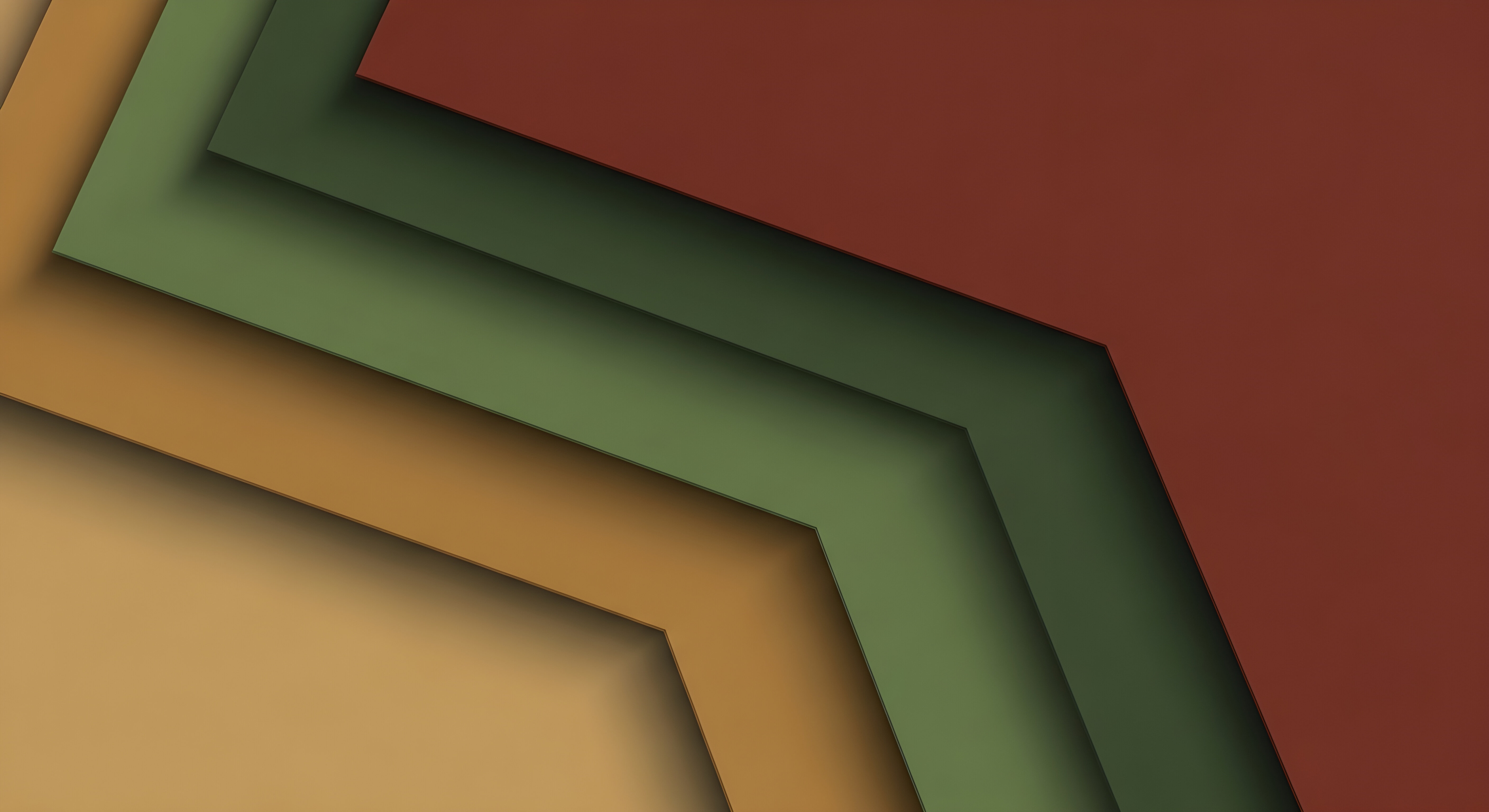 Earth Tone Geometric Layered Wallpaper HD 4K - Aesthetic Minimalist Design