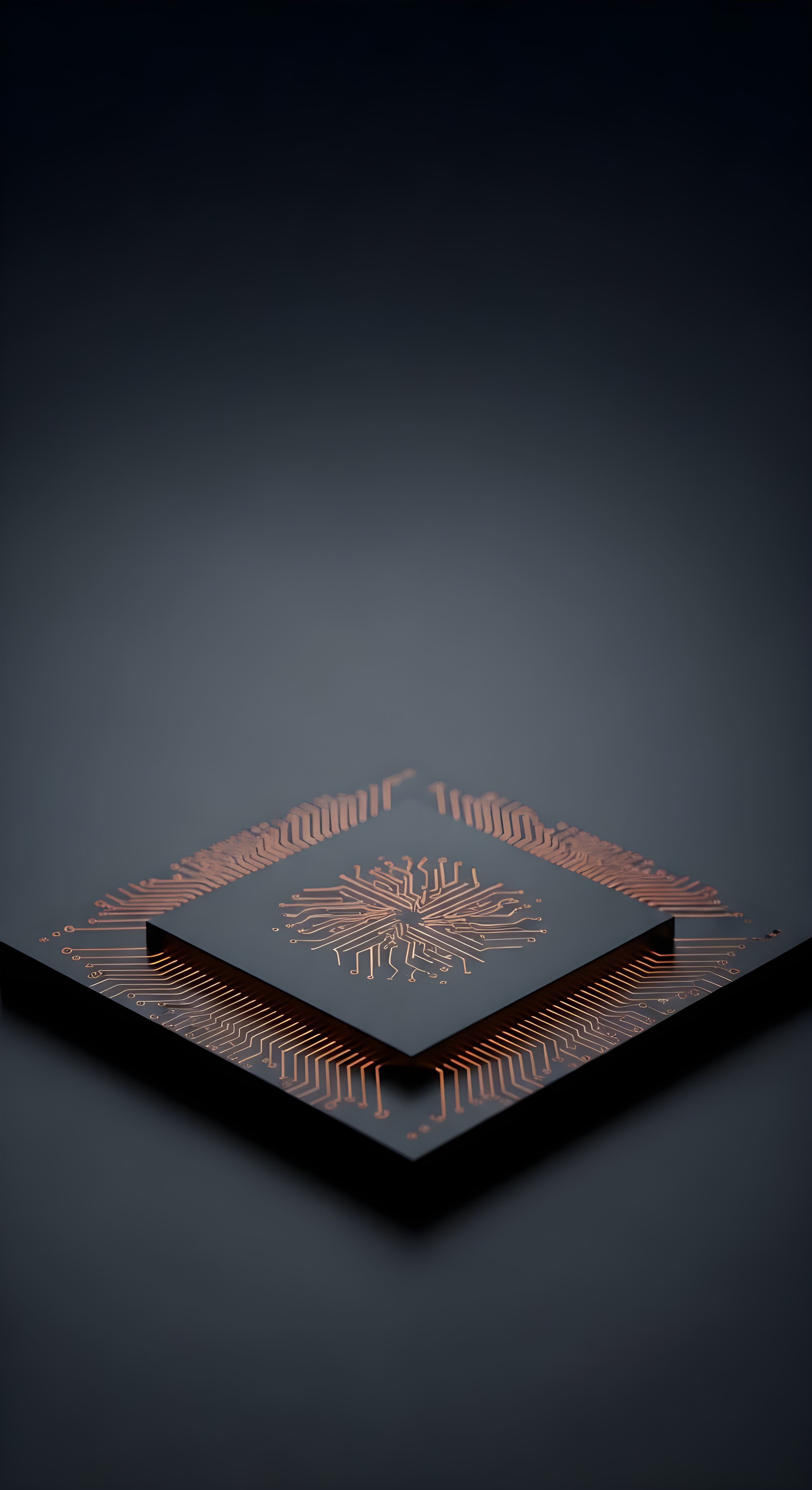 Aesthetic Dark Microchip Technology Wallpaper HD 4K for Desktop