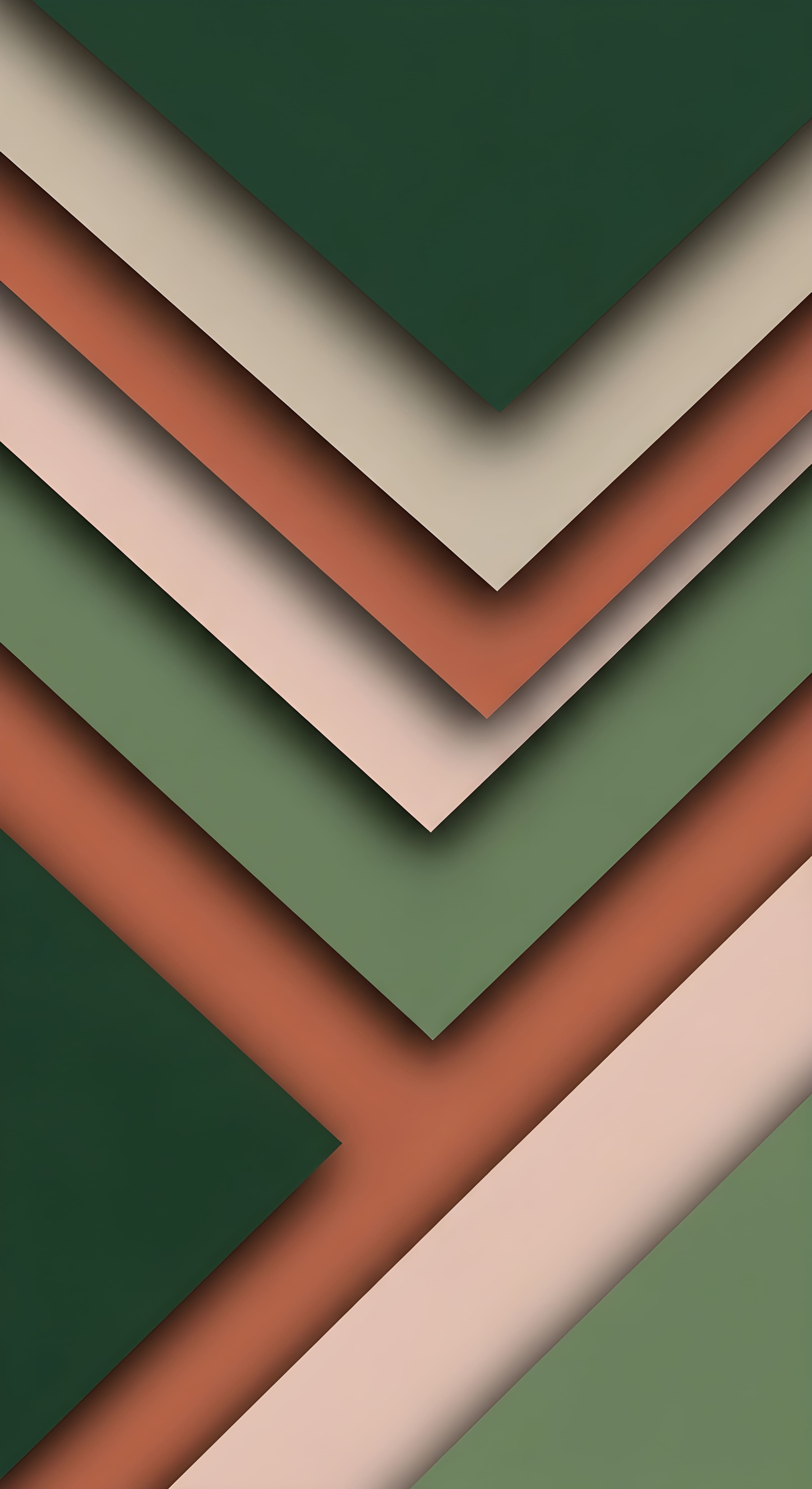 Abstract Geometric Material Design Wallpaper HD 4K Earth Tones