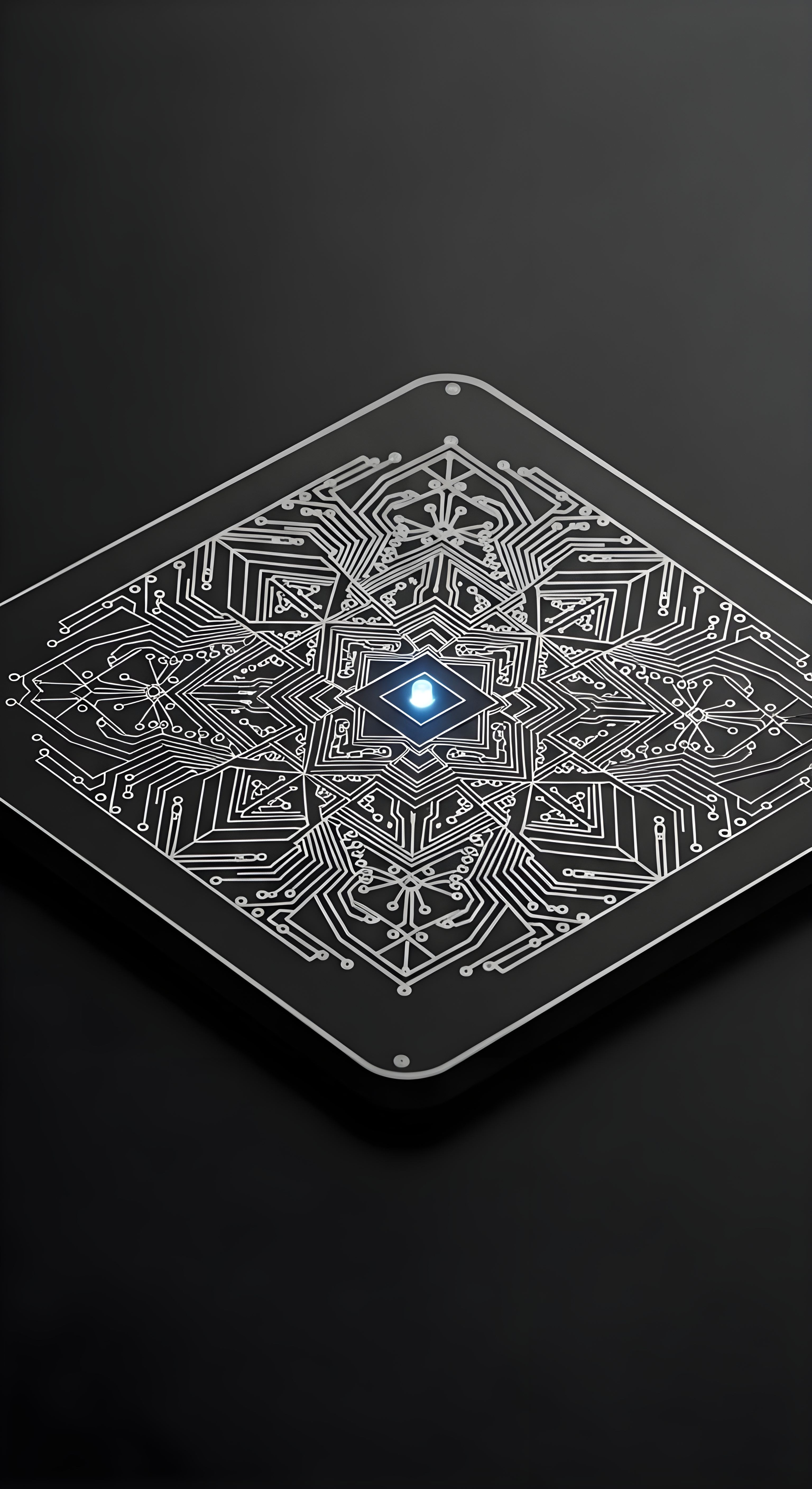 Futuristic Circuit Mandala Aesthetic Wallpaper HD 4K for Desktop and Mobile