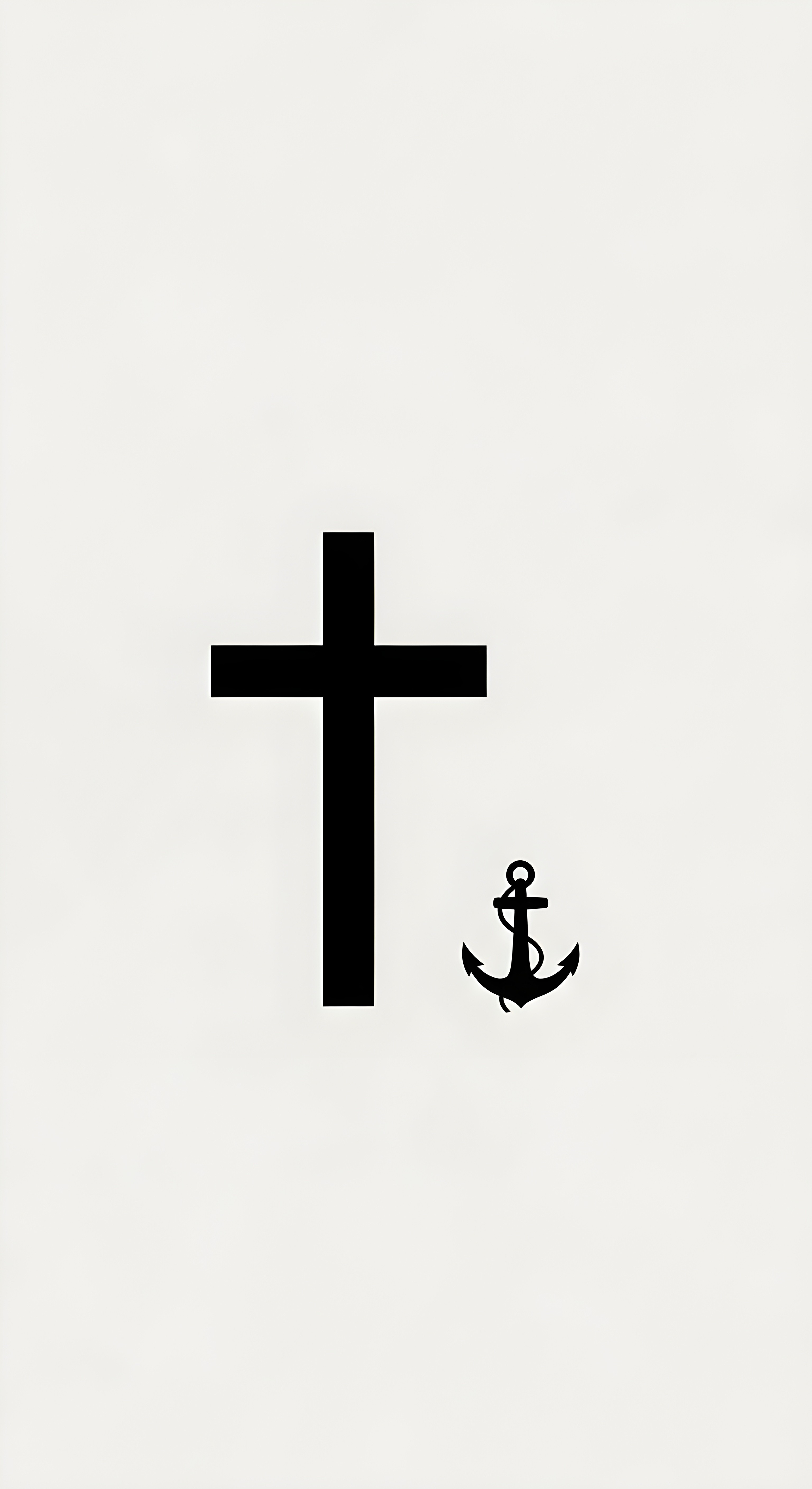 Minimalist Cross and Anchor Wallpaper HD 4K Aesthetic Faith Design